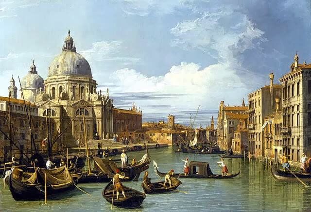 Canaletto, Canale Grande i kościół Santa Maria della Salute (1730)