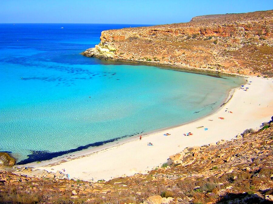 Lampedusa. Spiaggia dei Cognili