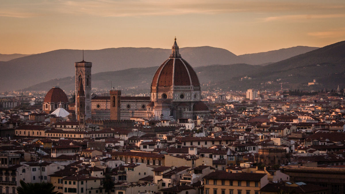 Widok z Piazzale Michelangelo na Florencję