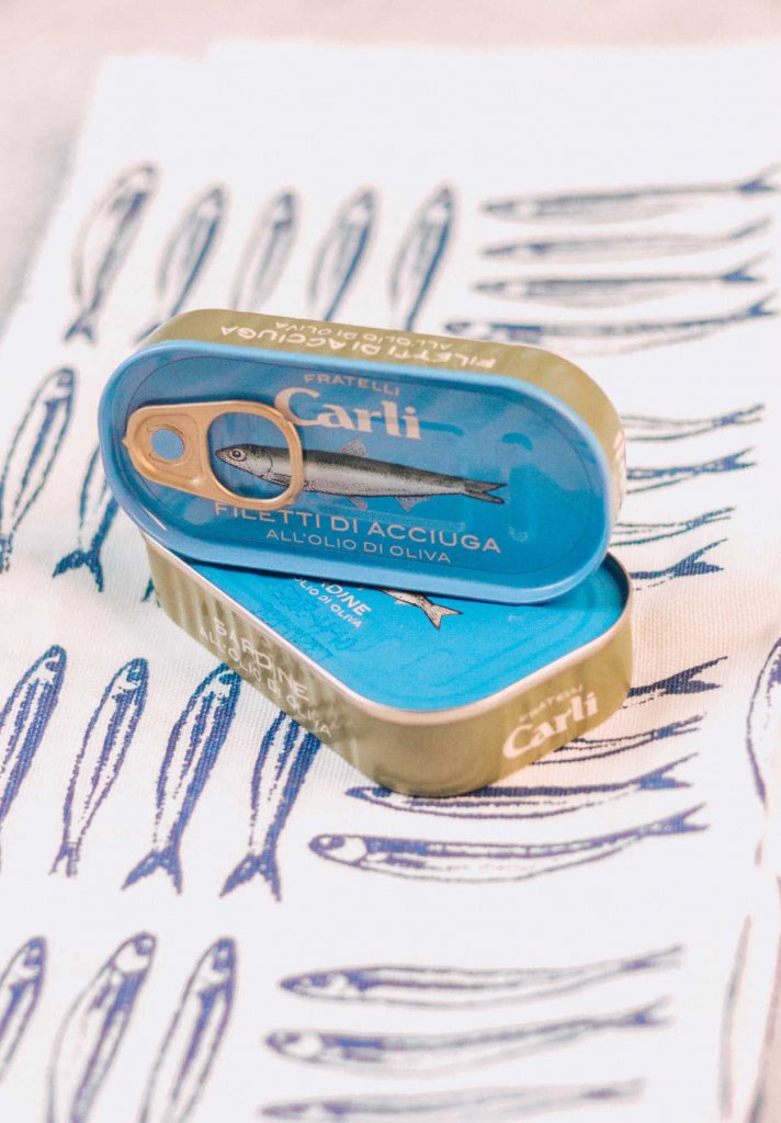 Fratelli Carli, Fileciki z Anchois w oliwie z oliwek, sklep www.kuchnia-wloska.com.pl