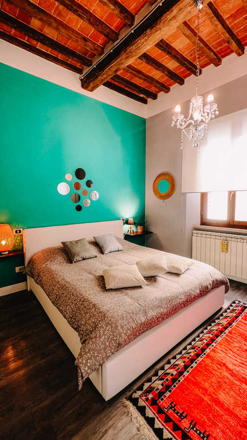 Sypialnia w A Casa Mia w Sinalunga, Toskania