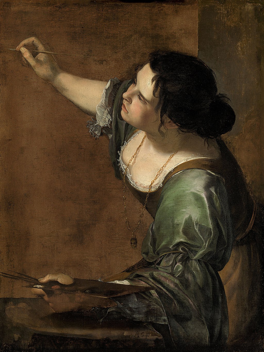 Artemizja Gentileschi, Autoportret jako alegoria malarstwa, źródło Wikipedia