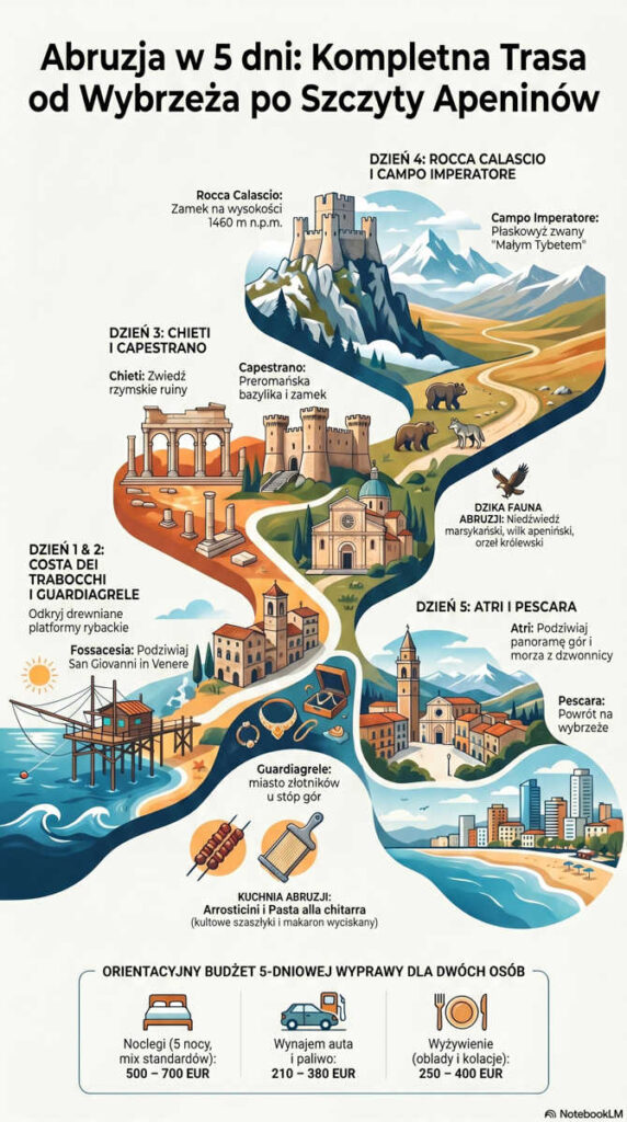 Abruzja w 5 dni, gotowy plan podróży