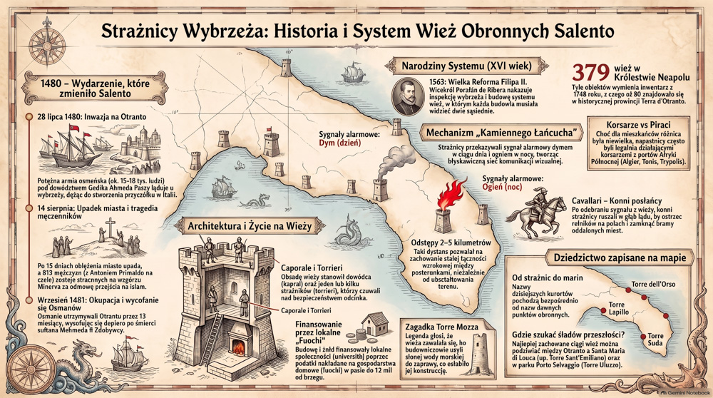 Wieże Salento. Piraci, korsarze i strach, który przychodził od morza